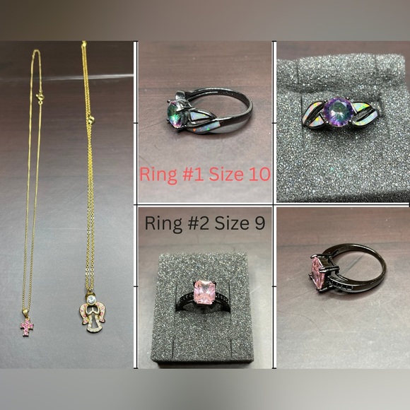 Assortment of rings, necklaces & earrings. All jewelry is brand new, never worn! - Picture 1 of 6